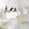Luxear 3 Pezzi Portaoggetti Doccia Set Mensola Doccia+Portasapone+Portaspazzolino con Ventosa Senza Foratura Portaoggetti Bagno Rimovibile Impermeabile Resistenti Agli Oli Per Casa Bagno Cucina