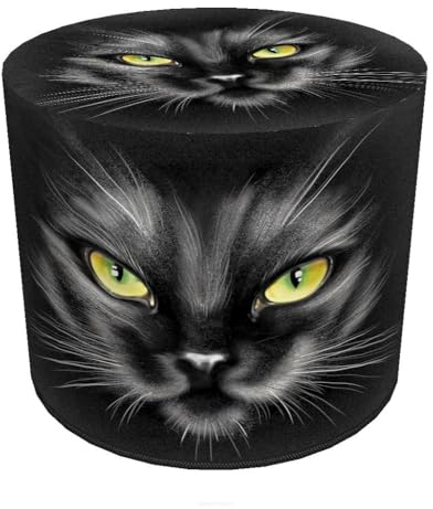 Bertoni Hocker Sitzhocker Pouf Sitzpuff Puff Aus Filz 40 x 40 cm Rund Stabil Abnehmbarer Bezug Waschbar Nero