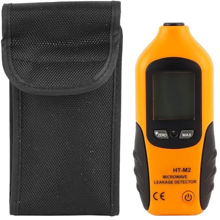 High Precision Microwave Detector, HT-M2 Digital LCD Display Microwave Leakage Detector, 0‑9.99mW/cm² Radiation Meter Tester No Need Recalibration for Checking Microwave Emissions