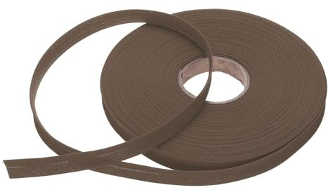 QUARKZMAN 12 mm Einzelfalz Schrägband Polyester Nahtband Gurtband Stoffband für Nähen, Säumen, Quilten, Einfassen von Handwerk (Braun 23 m)