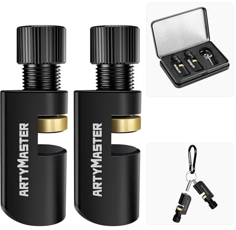 ArtyMaster Stair Gauges with Rubber Pad – Stair Gauges for Framing Square & Circular Saw – Framing Jig Square Stops – Circular Saw Guide – Carpentry Jig Stops