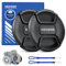 NEEWER 67mm Objektivdeckel Set (2er Pack), Lens Cap mit Riemen zum Schutz vor Verlus und Reinigungstuch, kompatibel mit Canon Nikon Sony Fujifilm Panasonic Kamera Objektiv von 67mm Durchmesser
