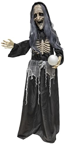 Amscan - Animatronic Animierte Stehende Hexe mit Wahrsagekugel