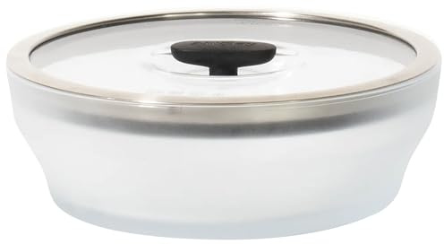 Anyday 7-Cup Glass Microwave Steamer for Vegetables – BPA-Free Glass Vegetable Steamer Bowl with Vented Lid, Healthy Microwave Cooking Container for Broccoli, Veggies, Meal Prep (Frosted Black Sesame)