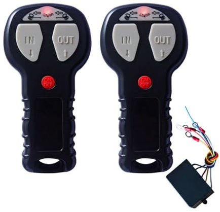 Sctecoau 12V 24V Auto Drahtlose Winde Elektrische Fernbedienung IP68 mit Handsender Set ATV SUV Fahrzeug Kit