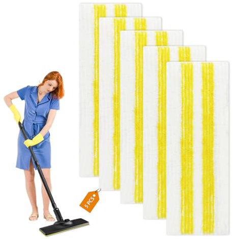 5 Pezzi per Kärcher EasyFix Bocchetta Scopa a Vapore Panni Ricambio Kit, per Kärcher EasyFix SC 1, SC 2, SC 3, SC 4, SC 5 Microfibra Panni per Scopa a Vapore, per Pulizia Tutti i Tipi di Terreno