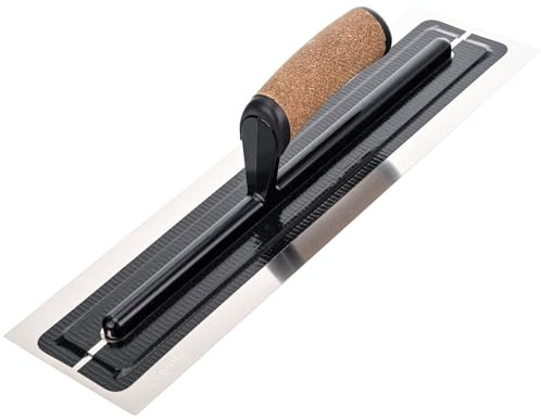 Toolty Flexible Trowel with Cork Handle - Stainless Steel - 110x410mm (4.3x16inch)