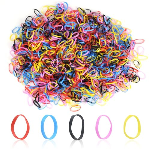 1500 Stück Mini Haargummis (Farbe)