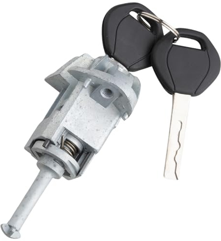 Taesayl Cilindro de cierre delantero izquierdo compatible con BMW Serie 3 E46 1998-2005 X5 E53 2000-2006 OE 51217019975 51217019976 con 2 llaves