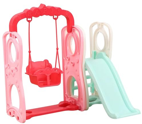 Balançoire de poupée avec Toboggan, Accessoires Mignons et réalistes pour Maison de poupée, 2 pièces/Ensemble Amusants, Bricolage Miniature, Jouet balançoire, Accessoire Maison en Plastique