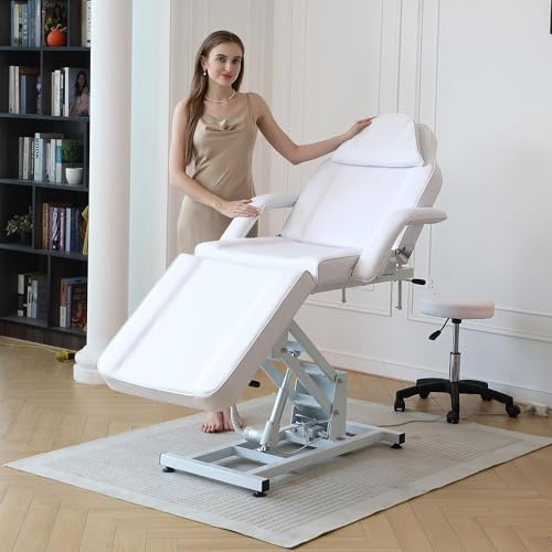 Elektrische Massageliege mit verstellbaren Abschnitten und abnehmbaren Armlehnen für mehr Komfort in Spa- und Therapieeinrichtungen