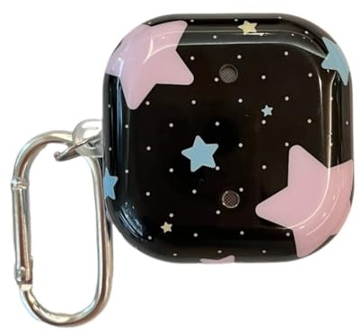 GULVQYF Custodia per auricolari per Samsung Galaxy Buds 4 / Buds 4 pro (2026), design carino con stelle colorate, custodia protettiva per cuffie IMD per donne (A)