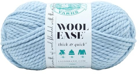 Lion Brand Yarn Company 1-Piece Wool-Ease Thick and Quick, Glacier, one Size, 640-105L