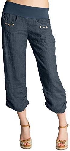 Caspar KHS017 Damen 3/4 Leinen Hose