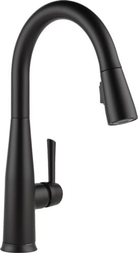 Delta Faucet 9113T-BL-DST Essa Single Handle Pull-Down Kitchen Faucet with Touch2O Technology and MagnaTite Docking, Matte Black