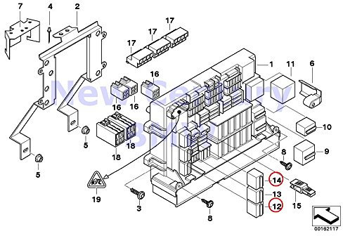 Genuine BMW E70 E70N E71 E72 E81 E82 E82E Relay Changer green OEM 61366980177