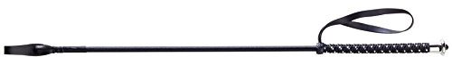 Whip & Go Reitgerte, gepunktet, 65 cm, schwarz