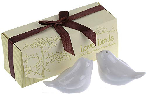 Floratek Lot de 20 ensembles (40 pièces) de salière et poivrière pour mariage avec boîte d'emballage