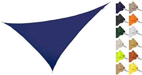 Kookaburra 6m x 4.2m Right Angle Triangle Water Resistant Garden Patio Sun Shade Sail Canopy 96.5% UV Block with Free Rope (Blue)