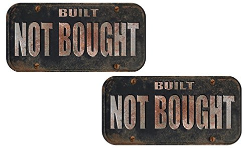 24/7stickers #126 / 2X Built Aufkleber je 4,7x9,5cm Old School Hotrod Ratte Rat Rost Low Deep Tuning Handmade