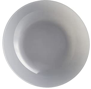 Luminarc 6 Platos hondos 20 cm – Arty Brume, Vidrio Templado, Gris/Transparente
