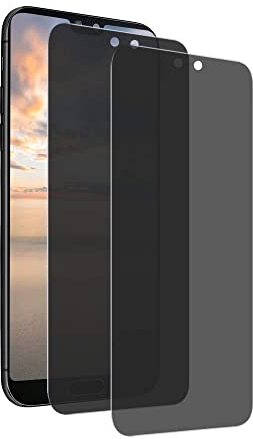 MoEvn Gehärtetes Glas Anti-Spy für Huawei P20, 3D Full Screen Privacy Gehärtetes Glas Schutzfolie 9H Gehärtetem Gehärtetes glasfolie 2 Stück Folie Sichtschutz für Huawei P20 (5.8)