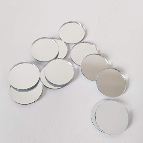 Miroir mosaïque rond en verre 20mm Argenté.