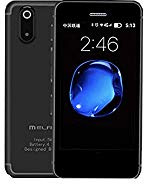 JJA 2020 Ultra thin Melrose S9X Unlocked 1GB+8GB 2.5 4G LTE Android 6.0 Google Play Pocket Credit card Palm Plastic super Mini Smartphone Mobile Phone (Black)