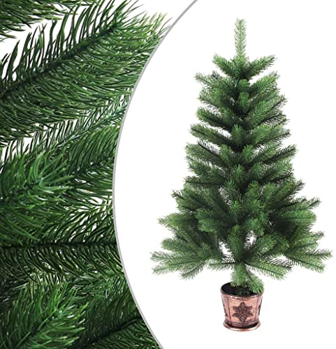 vidaXL Künstlicher Weihnachtsbaum Tannenbaum Baum Naturgetreue Nadeln 90 cm Grün