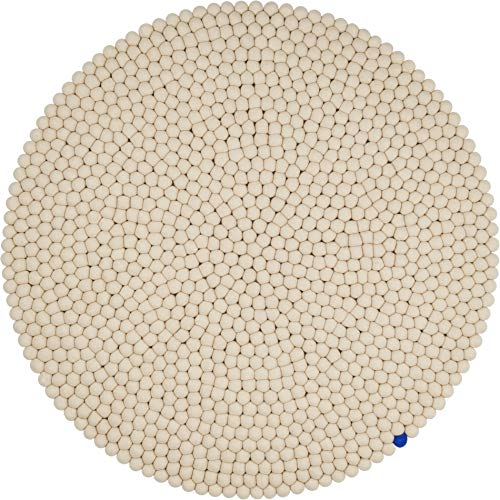 myfelt Filzkugelteppich Big One beige — 200 cm