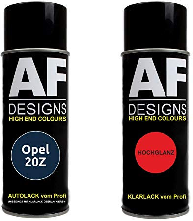 Alex Flittner Designs, Vernice Spray Bicomponente Trasparente per Auto, Set per Opel 20Z, Blu Reale, 400 ml
