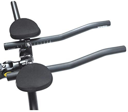 Kangmeile Triathlon Bicycle Handlebar, Road Bike Handlebar Mountain Bike Triathlon Aero Rest Handlebar Clip-on Tri Bars, Aluminum Alloy Bicycle Rest Handlebar, Aero Bike Handlebar