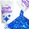 Hemway Craft Glitter Multi Purpose Flakes for Arts Crafts Tumblers Resin Epoxy Nails Wax Scrapbook Glass Schools Decorations - Sapphire Blue - Super Chunky (1/8 0.125 3mm) 100g / 3.5oz