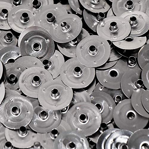 NKlaus 200 DOCHTFUß Ø 2,6mm Teelichtdocht Metallfüß Kerze Kerzendocht Standplättchen Kerzenwachs für Glasfaserdocht Baumwolldocht bis 2,6mm H: 3,4mm 4168