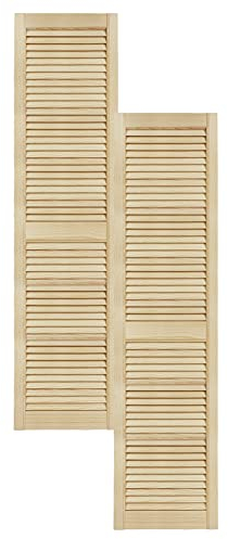 DecoMeister Mobili Porta Anteriore Lamelle 394x1700 mm in Pino Non Trattato, Porta Armadio Aperto Confezione da 2 pezzi in legno massiccio a venatura naturale