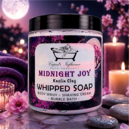 Midnight Joy Whipped Soap | Luxurious Kaolin Clay Body Wash | Shower Fluff | Shaving Foam | Shower Cream | Bubble Bath | BubbleGum Soap | Shower Whip | Stocking Fillers | Wedding Favours
