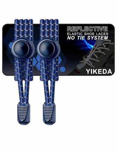 YIKEDA Elastic Laces for Trainers, No Tie Shoe Laces for Adults and Kids | 120 cm Quick-Lock Stretch Shoelaces, Easy to Fit and Adjust, Ideal for Older People and Those with Limited Mobility