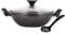 AM Home and Kitchen: 30cm Induction Wok Non Stick with Lid | Versatile Frying Pan, Cookware, Saucepan, Paella Pan, Stock Pot, Stir-Fry & Griddle Pan Deep Pan, Glass Lid with Steam Vent