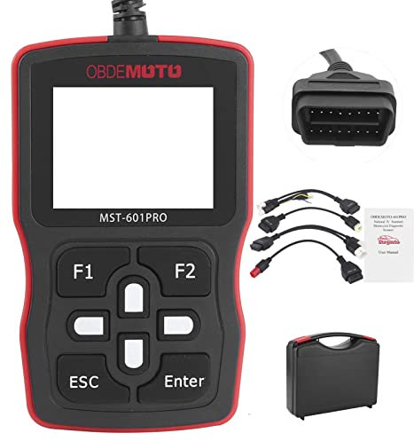 Escáner de Motocicleta, Lector de Código OBD2 Herramienta de Diagnóstico Automotriz Lector de Código de Falla del Motor del Automóvil Herramienta de Escaneo de Diagnóstico para Todos los Automóviles C