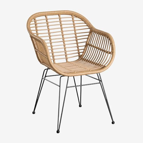 SKLUM Lot de 4 chaises de Salle à Manger en rotin synthétique Zole