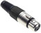 3 Pole XLR Socket, Black - Female Audio Mic Microphone DMX Plug Jack Socket, Nicked-Plated Adapter, Metal Construction Connector With Plastic Housing