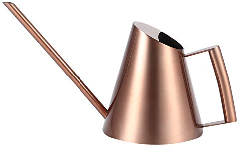 Annaffiatoio in Rame, Annaffiatoio a Beccuccio Lungo in Bronzo, Vaso per Innaffiare Le Piante in Acciaio Inox per Piante da Interno, Esterno, Giardino, Fiori(400ML)