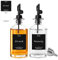 HMJIA Bouteille Huile Olive et Vinaigre Set Pour Cuisine Avec Bec Verseur en Acier Inoxydable 304 Distributeur Récipient à Condiments Liquides Paquet 2 de 350ML Avec 78 Autocollants (Noir)