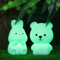 LOVERUIS Bär Nachtlicht, Süßes Hase Lampe für Kinder, Dimmbar und Batterien Silikon bären Kinderzimmer Nachtlicht mit 7 Farben, Nacht licht Kinderzimmer Deko Baby Geschenk