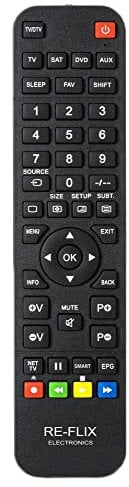 Re-Flix Superior Light - Telecomando 4 in 1, adatto per SAT/DTT I-CAN S490