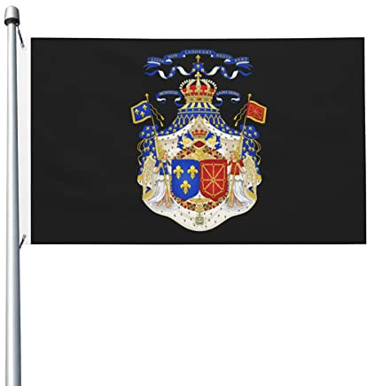 Grand Royal Armoiries De France & Navarre Drapeau 3x5 Ft Décoration Extérieure Bannière Yard Drapeau Avec Œillets