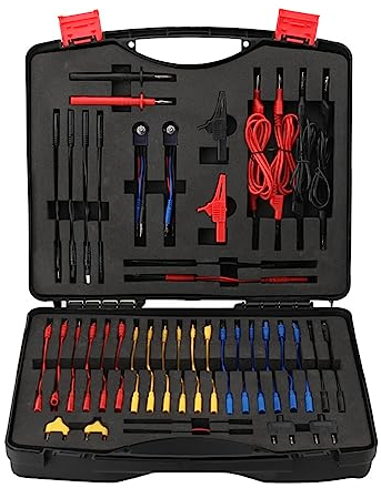 Lfhelper 92 tlg Kabelkoffer Prüfkabel Prüfspitzen Mass kabelSatz für KFZ Elektrik Multimeter Fehlerdiagnose Messleitungen, Multimeter Test Leads Sonden Kit, Airbag Test kabel Werkzeugkoffer Kabelsatz