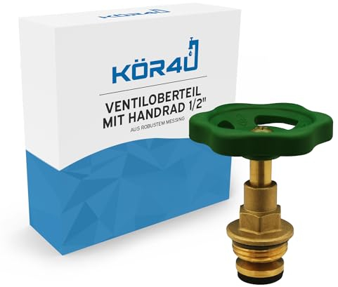 kör4u Ventiloberteil mit Handrad grün, 1/2 Zoll, Messing, (1/2)