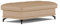 Cavadore Hocker Castiel / Polsterhocker mit mattschwarzen Metallfüßen, ideal als Beistellhocker, Fußablage, Sitzgelegenheit / 138 x 48 x 71 / Echtleder, Beige