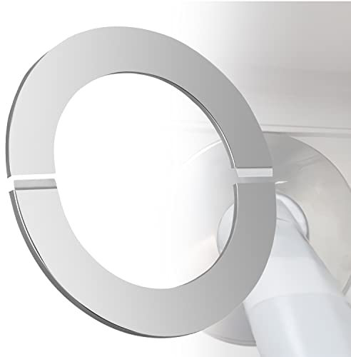 Rosace murale pour tuyau de poêle 90 mm en 2 parties en acier inoxydable Ø 91 mm Diamètre du trou/bord 25 mm